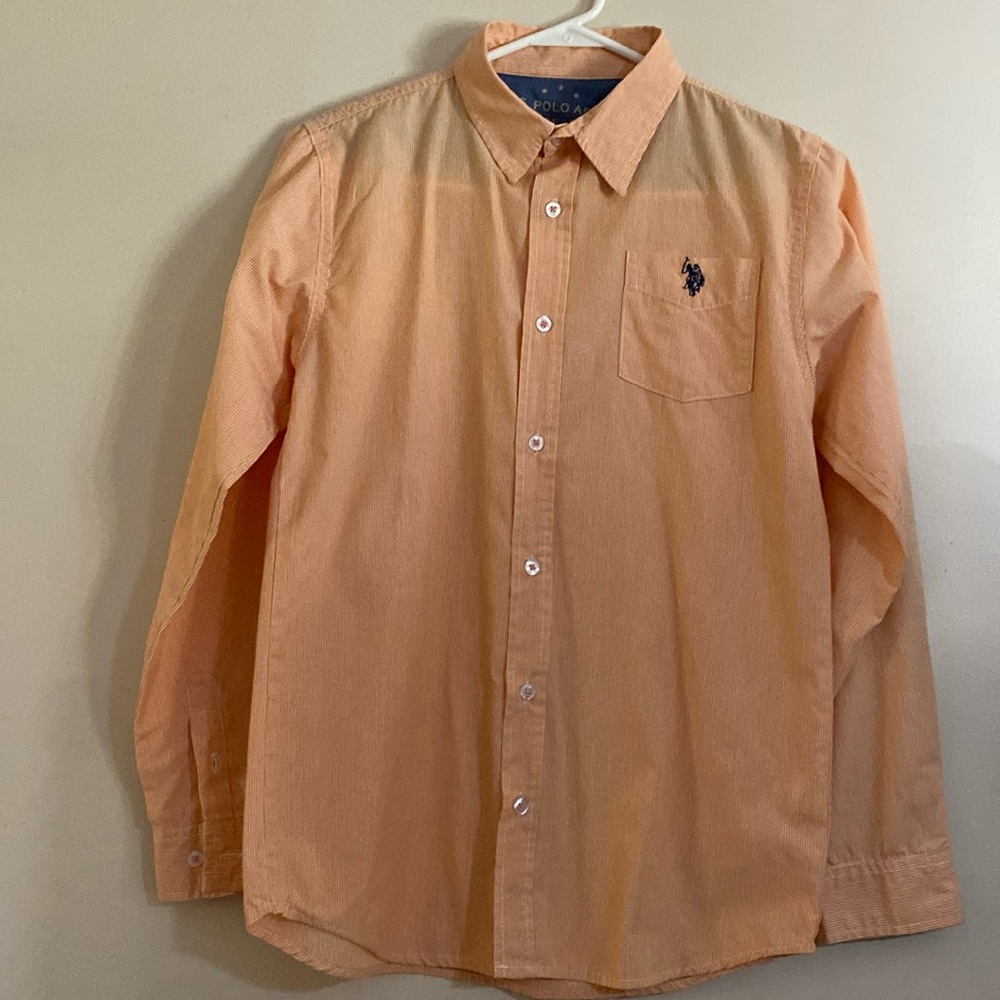 U.S. Polo Assn. long sleeve, button front shirt, boy’s size 14/16